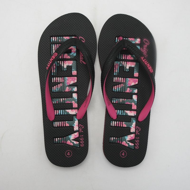 Flower printing flip-flops