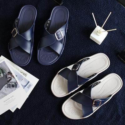 Leather flip flop
